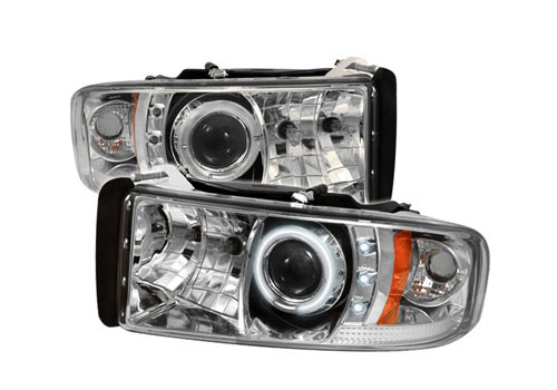 Spyder Projector Chrome CCFL Headlights 94-01 DODGE RAM NO-Sport